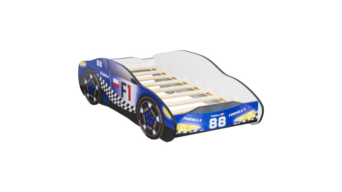 Łóżko w kształcie samochodu Formula 1